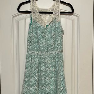 Maurices aqua and white lace dress